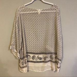White and grey H&M Tunic top